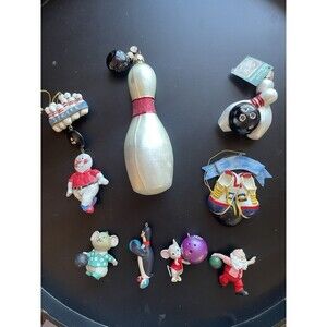 Bowling Christmas Ornament Lot Bowling Pin Ball